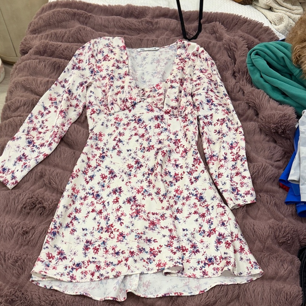 Floral dress - White and Pink